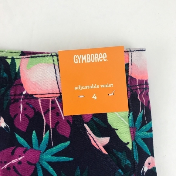 Gymboree Navy Pink Flamingo Shorts Size 4 NWT - Picture 3 of 5